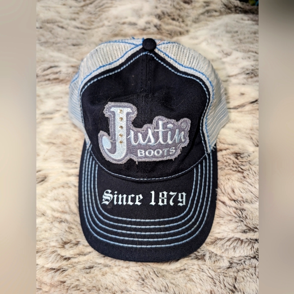 🧢JUSTIN BOOTS Women's Blue Cap 🧢